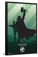 Marvel Heroic Silhouette - Thor-Trends International-Framed Poster