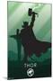 Marvel Heroic Silhouette - Thor-Trends International-Mounted Poster