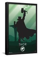 Marvel Heroic Silhouette - Thor-Trends International-Framed Poster