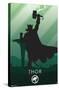 Marvel Heroic Silhouette - Thor-Trends International-Stretched Canvas