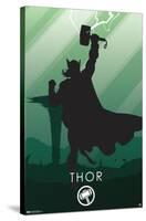 Marvel Heroic Silhouette - Thor-Trends International-Stretched Canvas