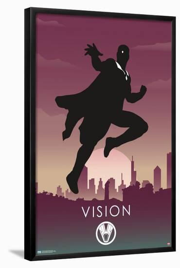 Marvel Heroic Silhouette - Vision-Trends International-Framed Poster