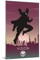 Marvel Heroic Silhouette - Vision-Trends International-Mounted Poster