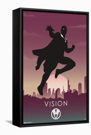 Marvel Heroic Silhouette - Vision-Trends International-Framed Stretched Canvas