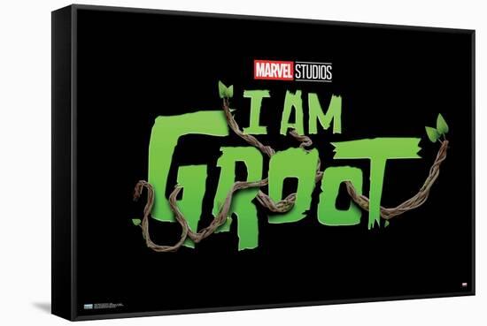 Marvel I Am Groot - Logo-Trends International-Framed Stretched Canvas