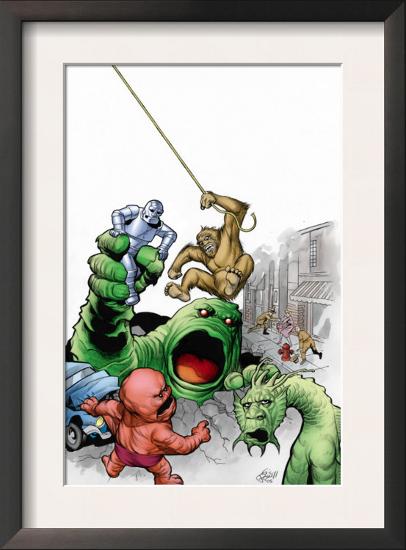 Marvel Monsters: Fin Fang Four #1 Cover: Fin Fang Foom-Eric Powell-Framed Art Print