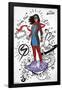 Marvel Ms. Marvel - Doodles-Trends International-Framed Poster