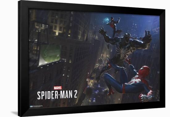 Marvel's Spider-Man 2 - Fight with Venom-Trends International-Framed Poster