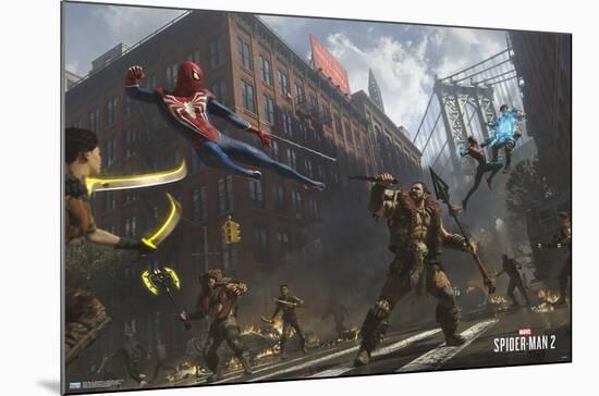 Marvel's Spider-Man 2 - Street Fight with Kraven-Trends International-Mounted Poster