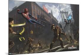 Marvel's Spider-Man 2 - Street Fight with Kraven-Trends International-Mounted Poster