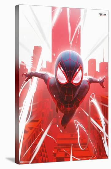 Marvel's Spider-Man: Miles Morales - Falling-Trends International-Stretched Canvas