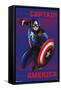 Marvel Shape of a Hero - Captain America-Trends International-Framed Stretched Canvas