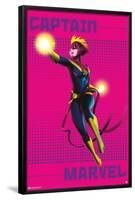 Marvel Shape of a Hero - Captain Marvel-Trends International-Framed Poster