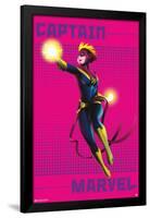 Marvel Shape of a Hero - Captain Marvel-Trends International-Framed Poster