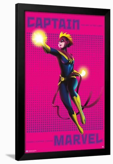 Marvel Shape of a Hero - Captain Marvel-Trends International-Framed Poster