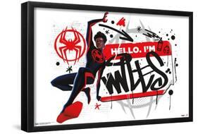 Marvel Spider-Man: Across the Spider-Verse - Hello I'm Miles-Trends International-Framed Poster