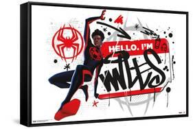 Marvel Spider-Man: Across the Spider-Verse - Hello I'm Miles-Trends International-Framed Stretched Canvas