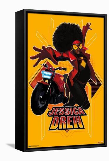 Marvel Spider-Man: Across the Spider-Verse - Jessica Drew-Trends International-Framed Stretched Canvas
