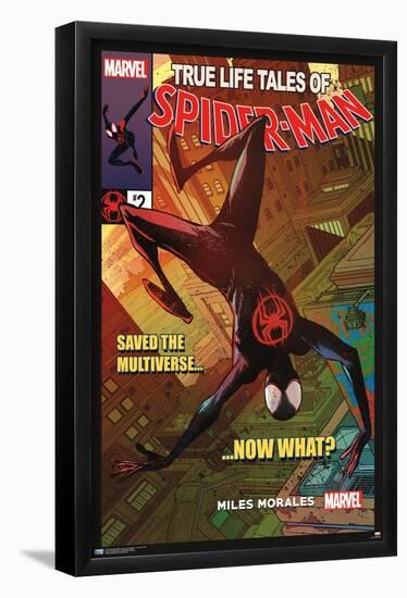 Marvel Spider-Man: Across the Spider-Verse - Now What Cover-Trends International-Framed Poster