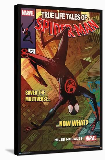 Marvel Spider-Man: Across the Spider-Verse - Now What Cover-Trends International-Stretched Canvas