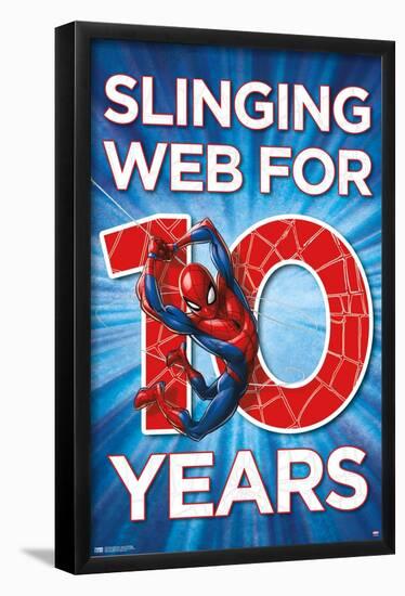 Marvel Spider-Man - Happy 10th Birthday-Trends International-Framed Poster