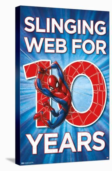 Marvel Spider-Man - Happy 10th Birthday-Trends International-Stretched Canvas