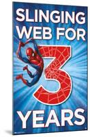 Marvel Spider-Man - Happy 3rd Birthday-Trends International-Mounted Poster