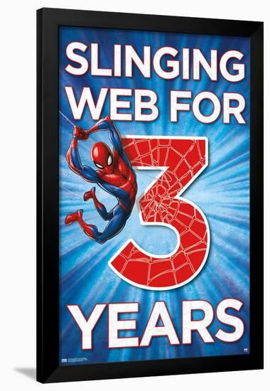 Marvel Spider-Man - Happy 3rd Birthday-Trends International-Framed Poster