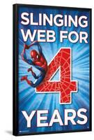 Marvel Spider-Man - Happy 4th Birthday-Trends International-Framed Poster