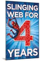 Marvel Spider-Man - Happy 4th Birthday-Trends International-Mounted Poster