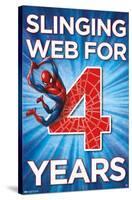 Marvel Spider-Man - Happy 4th Birthday-Trends International-Stretched Canvas