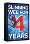 Marvel Spider-Man - Happy 4th Birthday-Trends International-Framed Stretched Canvas