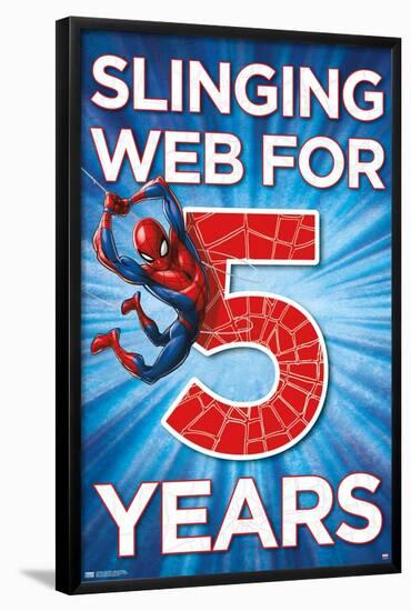 Marvel Spider-Man - Happy 5th Birthday-Trends International-Framed Poster