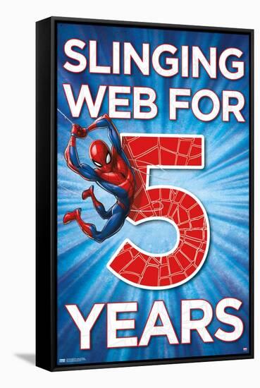 Marvel Spider-Man - Happy 5th Birthday-Trends International-Framed Stretched Canvas