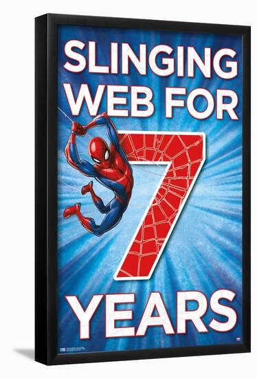 Marvel Spider-Man - Happy 7th Birthday-Trends International-Framed Poster