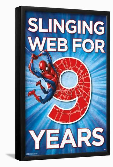 Marvel Spider-Man - Happy 9th Birthday-Trends International-Framed Poster