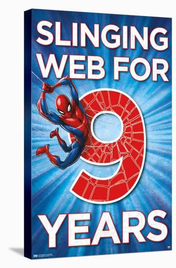 Marvel Spider-Man - Happy 9th Birthday-Trends International-Stretched Canvas