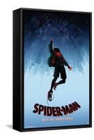 Marvel Spider-Man - Into The Spider-Verse - Falling-Trends International-Framed Stretched Canvas