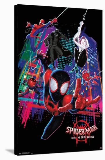 Marvel Spider-Man - Into The Spider-Verse - Group-Trends International-Stretched Canvas