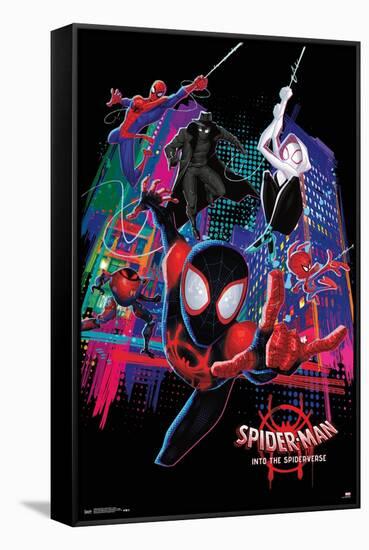 Marvel Spider-Man - Into The Spider-Verse - Group-Trends International-Framed Stretched Canvas