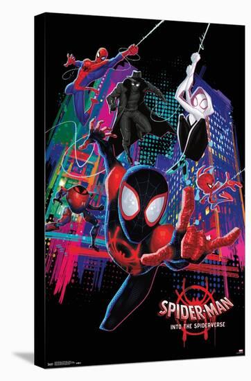 Marvel Spider-Man - Into The Spider-Verse - Group-Trends International-Stretched Canvas