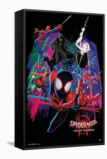Marvel Spider-Man - Into The Spider-Verse - Group-Trends International-Framed Stretched Canvas