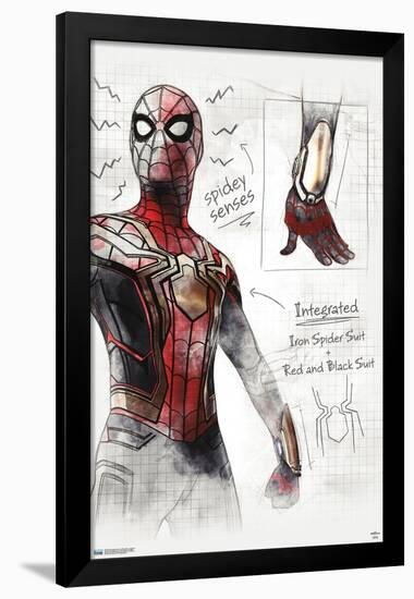 Marvel Spider-Man: No Way Home - Sketches-Trends International-Framed Poster