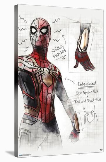 Marvel Spider-Man: No Way Home - Sketches-Trends International-Stretched Canvas