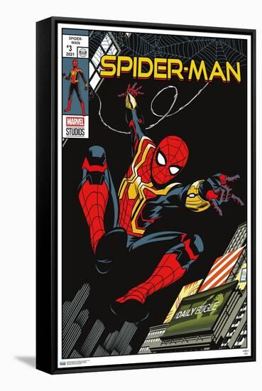 Marvel Spider-Man: No Way Home - Swinging Comic-Trends International-Framed Stretched Canvas