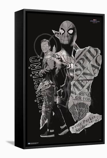 Marvel Spider-Man: No Way Home - Unmasked-Trends International-Framed Stretched Canvas