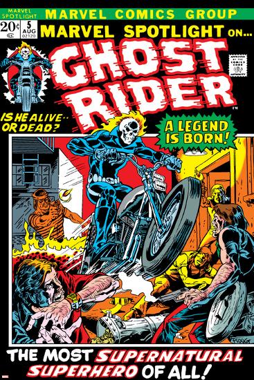 Marvel Spotlight No.5 Cover: Ghost Rider-Mike Ploog-Lamina Framed Poster