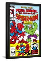 Marvel Tails: Spider-Ham No.1 Cover: Spider-Ham, Captain Americat and Hulkbunny Flying-Mark Armstrong-Framed Poster