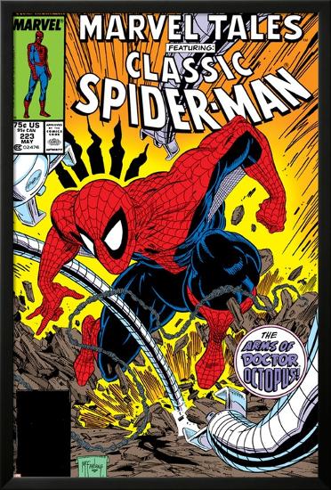 Marvel Tales: Spider-Man No.223 Cover: Spider-Man and Doctor Octopus Fighting-Todd McFarlane-Lamina Framed Poster