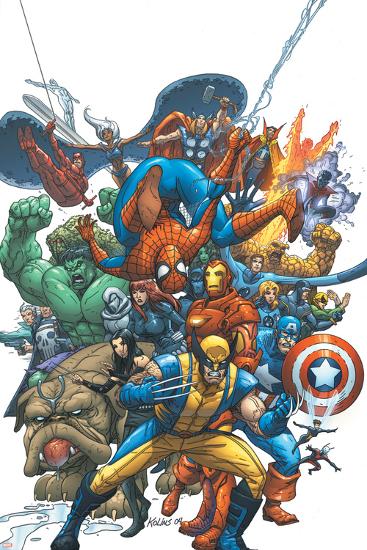 Marvel Team Up No.1 Cover: Wolverine-Scott Kolins-Lamina Framed Poster